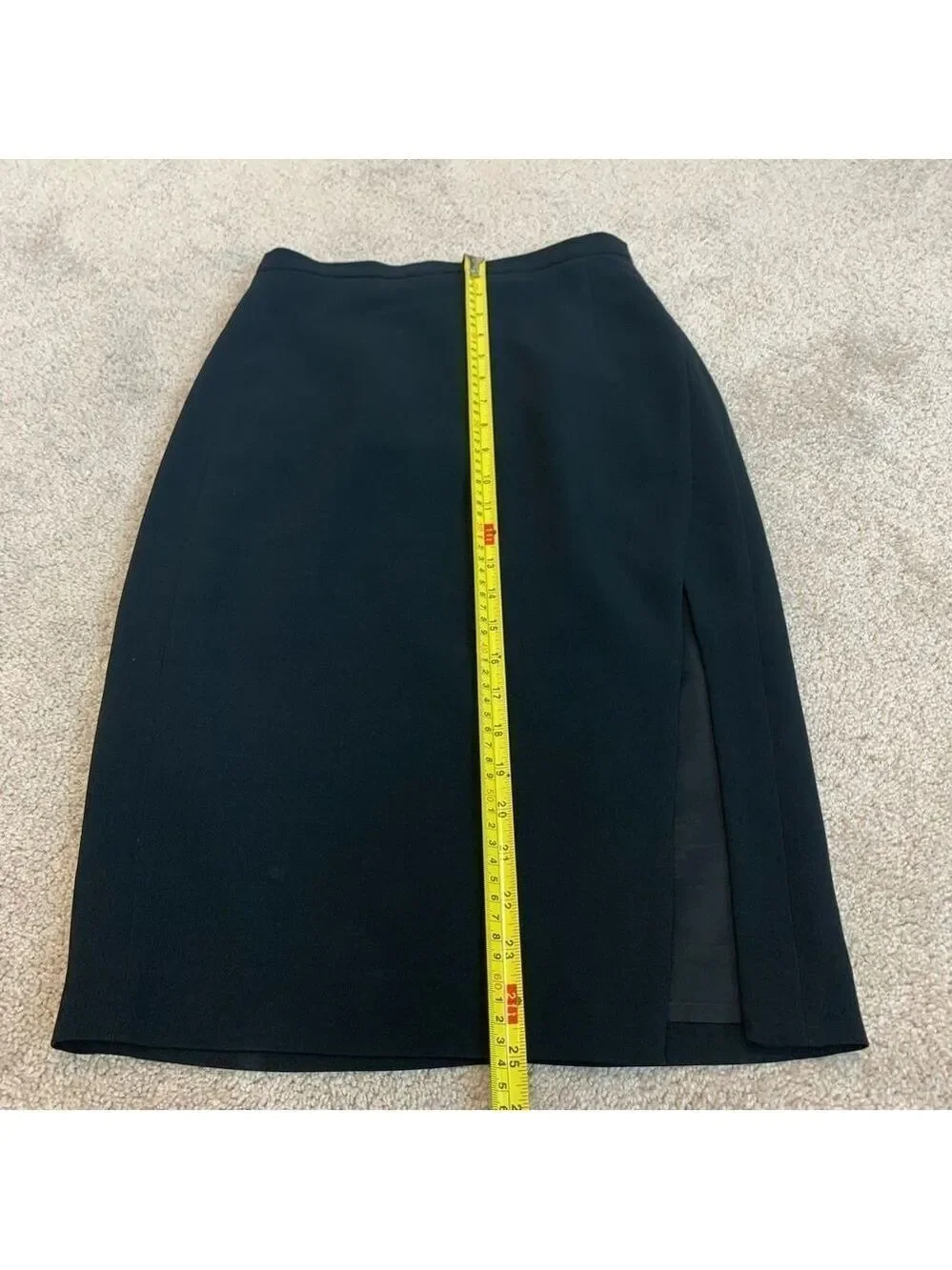 Altuzarra black pencil skirt side slit Sz 36 NWOT